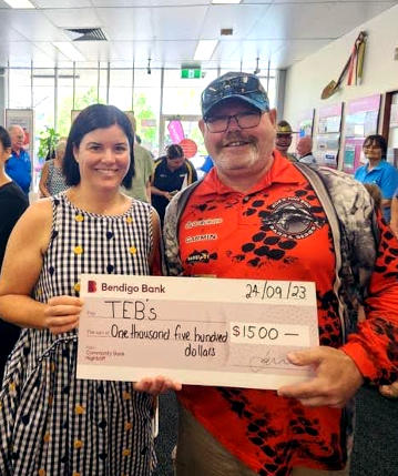 Chief Minister Natasha Fyles with Top End Barra series Chief Minister with Top End Barra