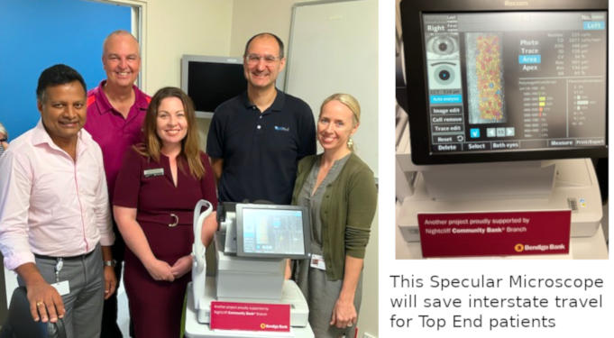 Supporting the community with profits from your banking. RDH Specular Microscope