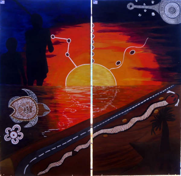 Painting by Haileybury Rendall School students Painting by Haileybury Rendall School students