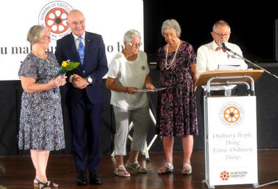  His Honour Professor the Honourable Hugh Heggie PSM presenting the awards