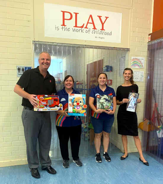 Donations from Nightcliff Community Bank and  the McArthur River Mine Social Club Darwin Toy Library 23